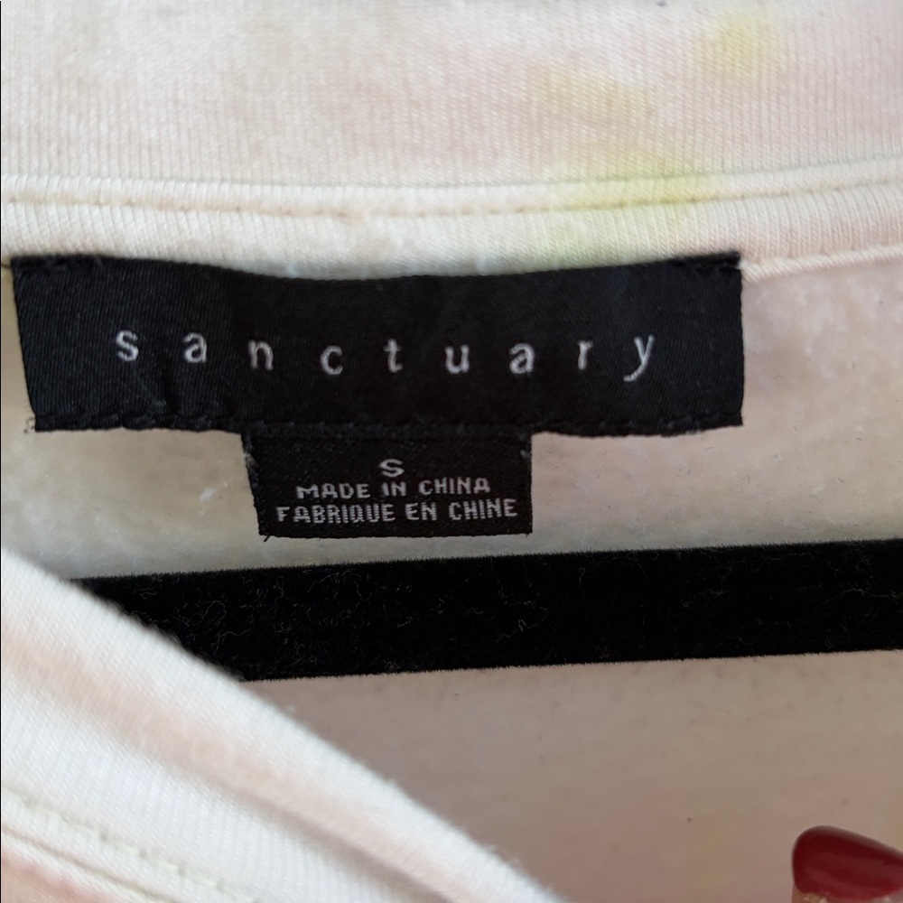 Evereve • Sanctuary Perfect Fleece Sweatshirt Cherry Lime S - Picture 4 of 6